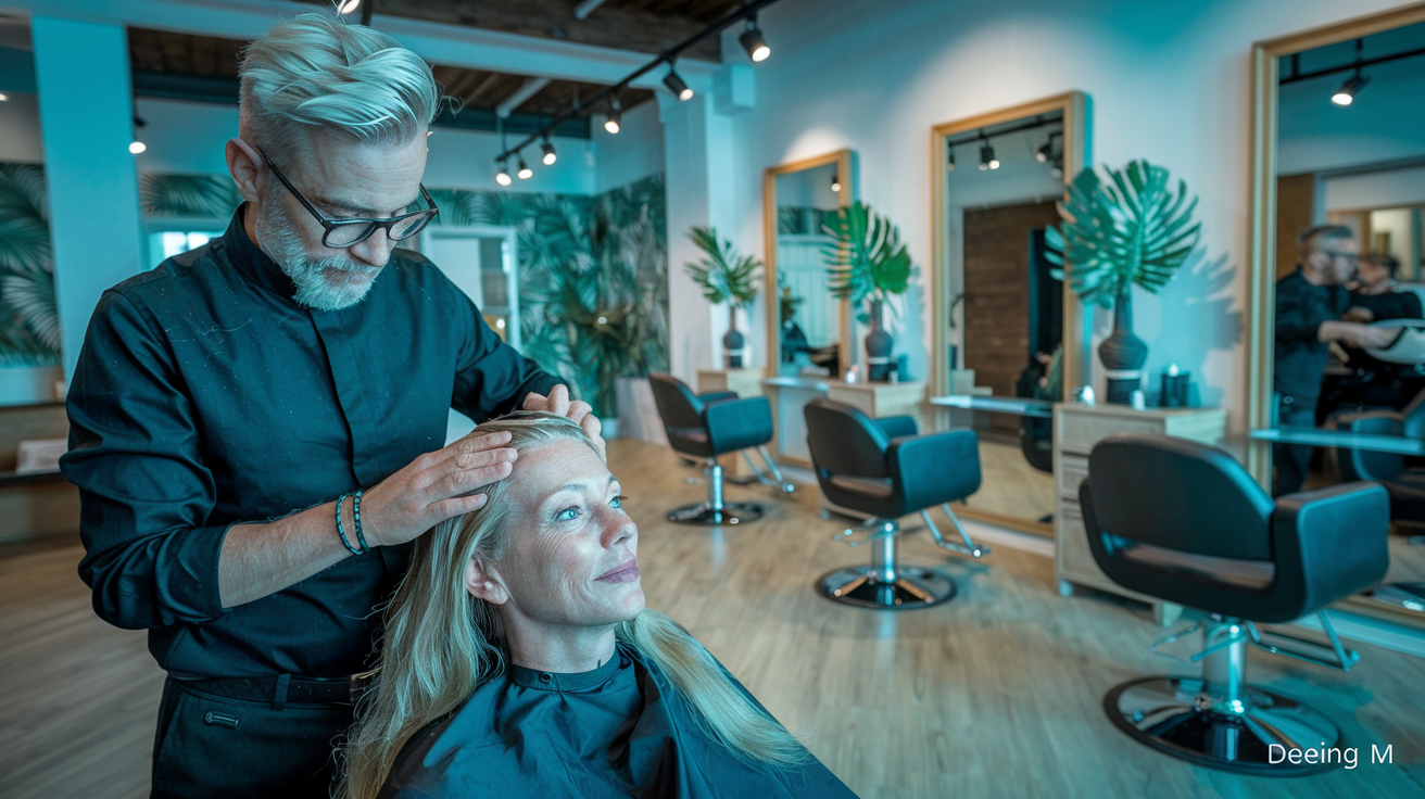Soin capillaire au salon Devrig M